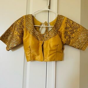 Embroidered Mustard Yellow Women's Top